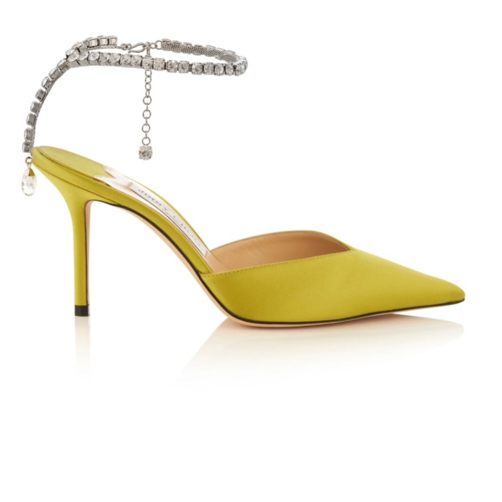 Jimmy Choo Saeda 85 with Crystal Ankle Strap